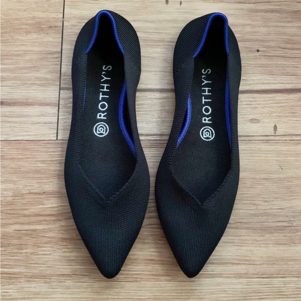 Rothy’s The Point Ballet Flats Classic Black 8.5 - Picture 3 of 7